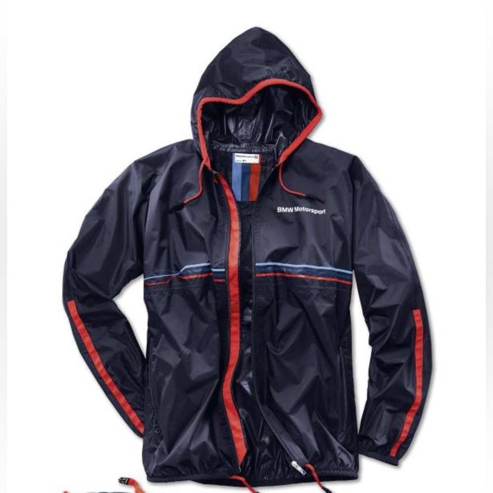 BMW motorsport collection rain jacket large navy blue sports cars racing f1 gear
